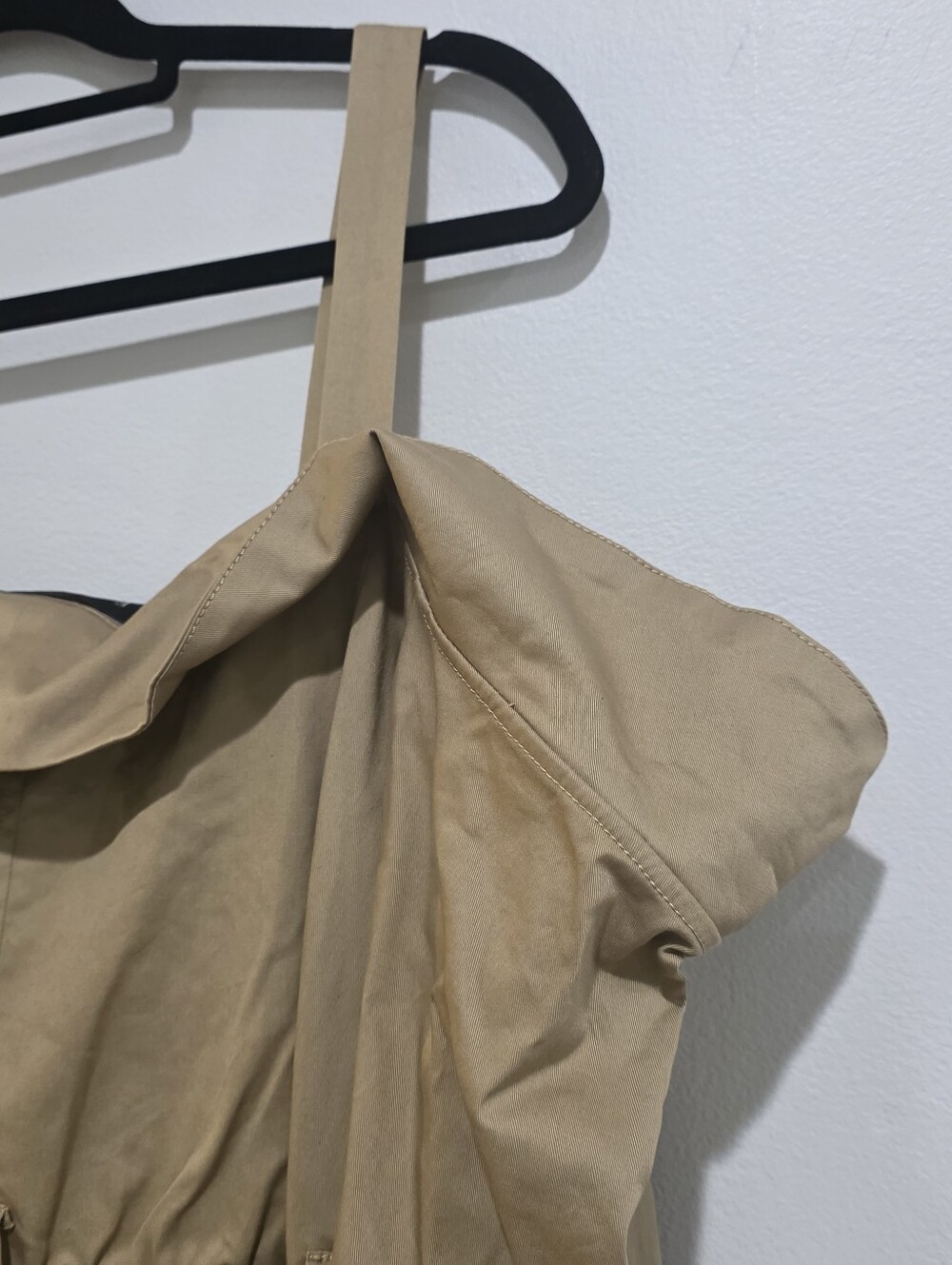 Eloquii Khaki Off-The-Shoulder Trench Dress Size 18 - Picture 9 of 9